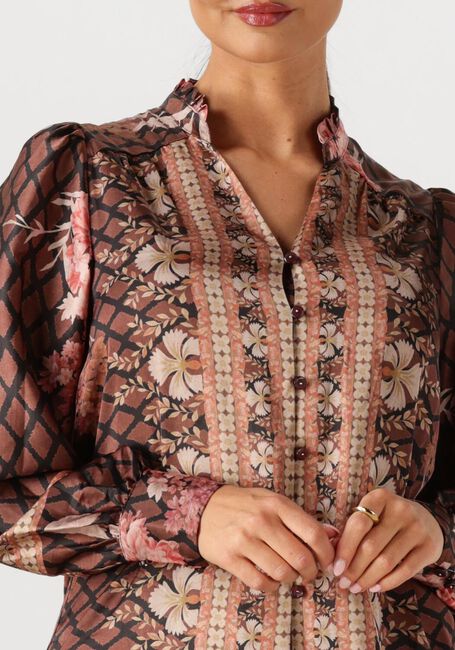 Braune NEO NOIR Blusen MASSIMA BOTANICAL BORDER BLOUSE - large