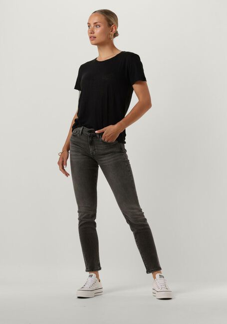 Schwarze SECOND FEMALE T-shirt PEONY O NECK TEE - large