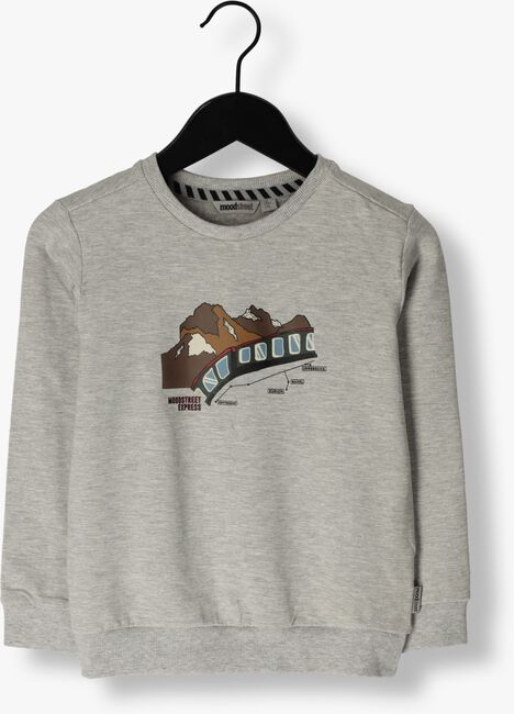 Graue MOODSTREET Sweatshirt CHEST PRINT SWEATER - large