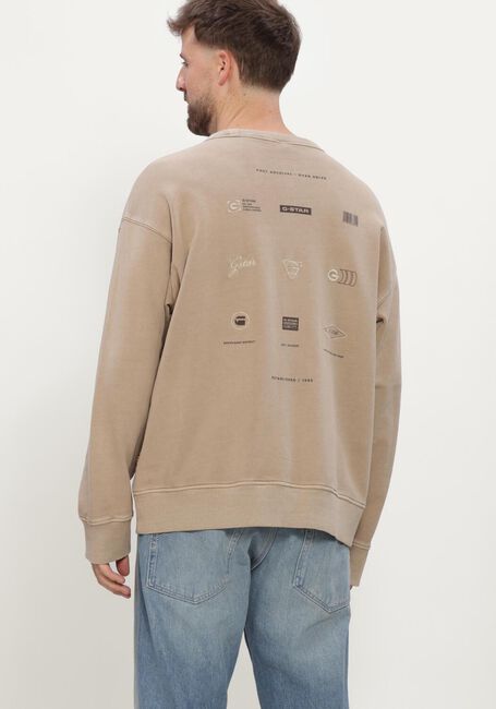 Beige G-STAR RAW Sweatshirt WASHED MULTI GR RELAXED R SW - large