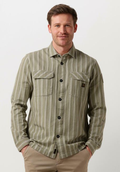Grüne PME LEGEND Casual-Oberhemd LONG SLEEVE SHIRT YARN DYED STRIPE - large