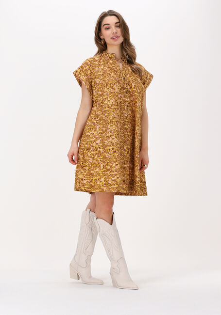 Ocker SCOTCH & SODA Minikleid COLOR BLOCKED COTTON THROW-ON DRESS - large