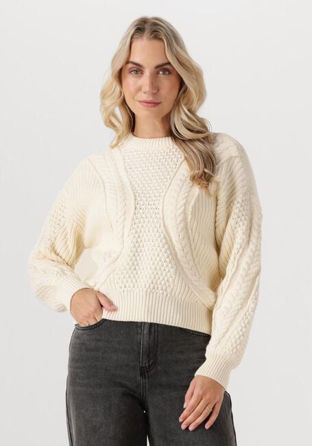 Creme ROUGE EDIT Pullover ROUMICALA LS O-NECK KNIT - large