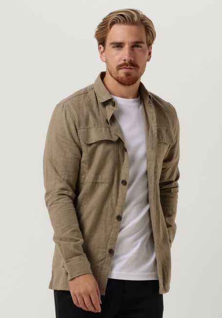 Taupe DSTREZZED Casual-Oberhemd SHIRT MELANGE FLANNEL - large