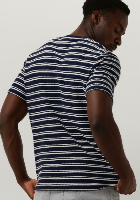 Dunkelblau SCOTCH & SODA T-shirt STRUCTURED STRIPE POCKET T-SHIRT - large
