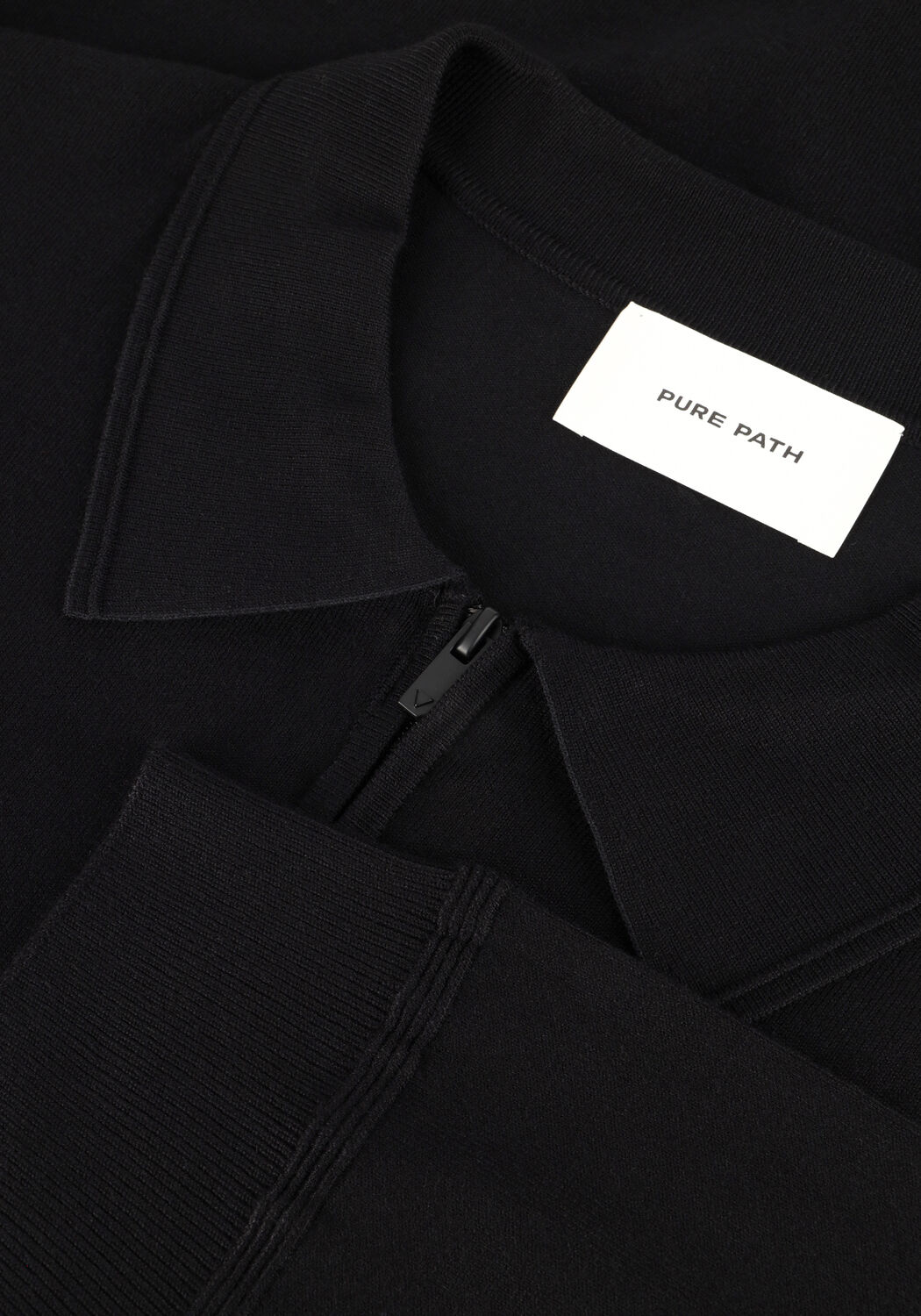 Schwarze PURE PATH Polo-Shirt REGULAR FIT KNITWEAR POLO806 - large