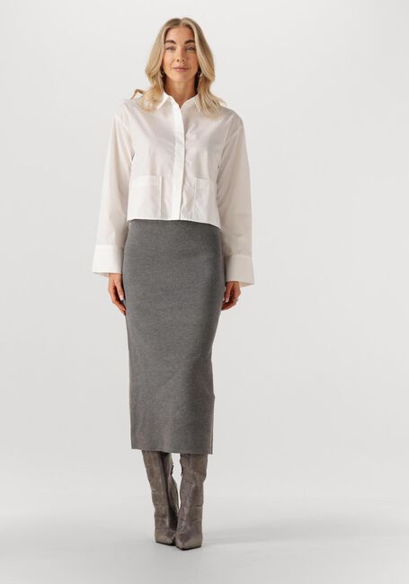 Weiße Y.A.S. Blusen YASROYALEE LS SHORT SHIRT - large