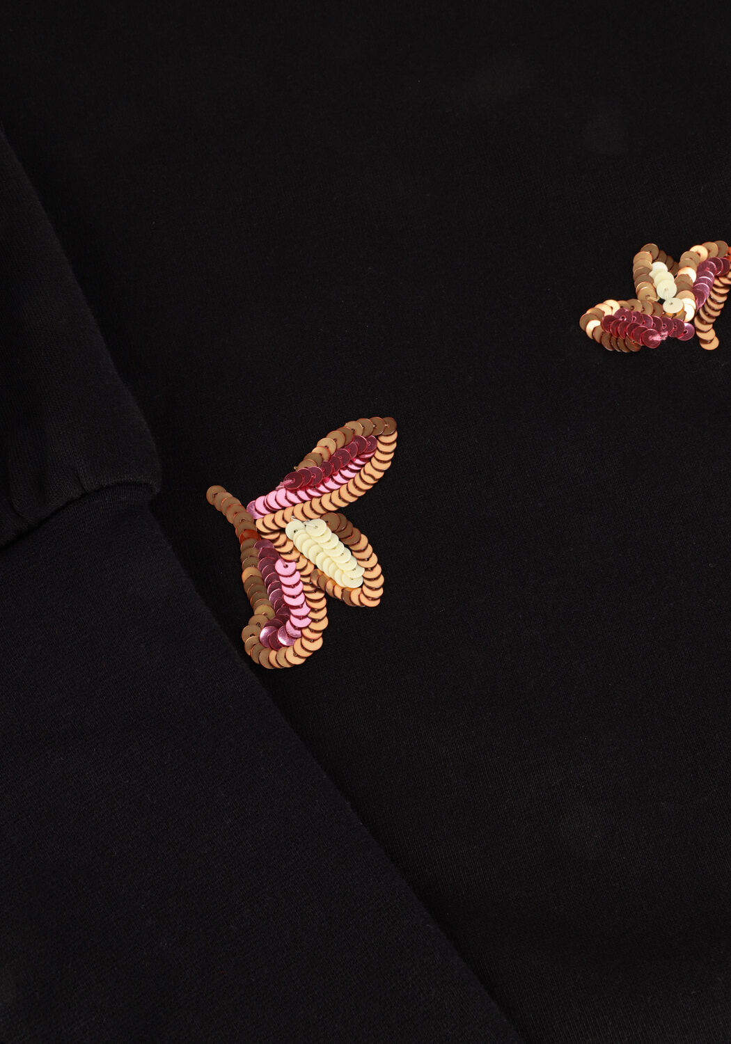 Schwarze SUMMUM Pullover PUFF SLEEVE EMBELLISHED SWEATER - large