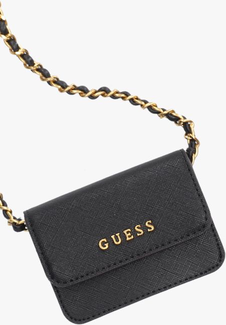Schwarze GUESS Portemonnaie CARD HOLDER CHAIN HOLDALL - large