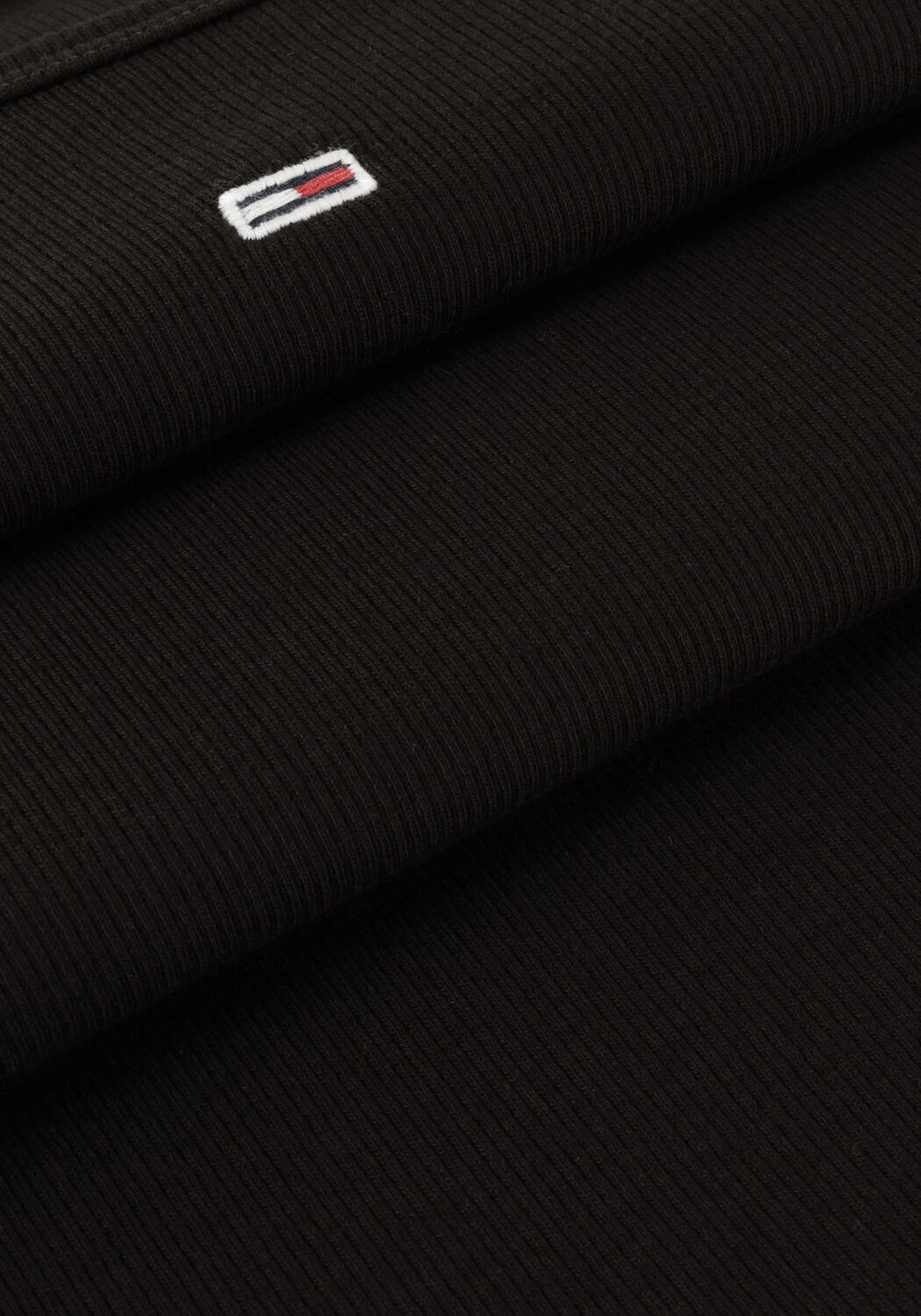 Schwarze TOMMY JEANS T-shirt TJW BBY ESSENTIAL RIB SS - large