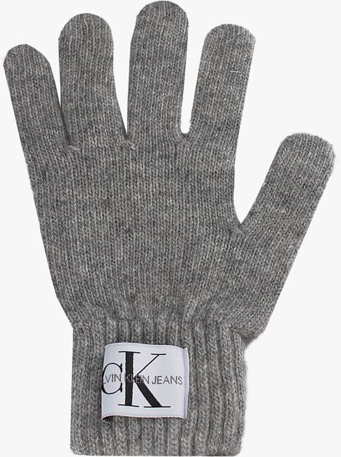 Graue CALVIN KLEIN Handschuhe J BASIC WOMEN KNITTE - large