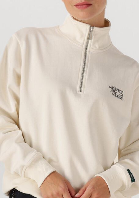 Creme MERCER AMSTERDAM Sweatshirt THE MERCER QUARTER ZIP CONTRAST - large