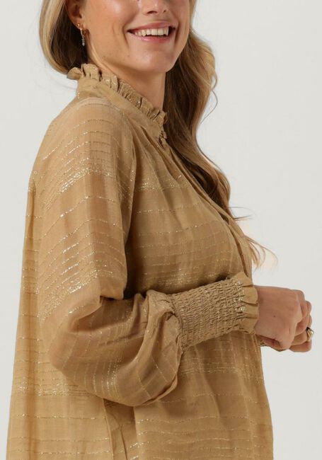 Goldfarbene MOS MOSH Blusen MACHA LUREX LS BLOUSE - large