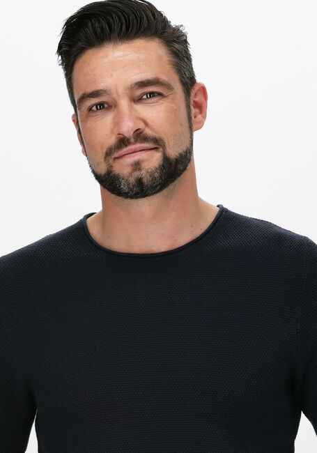 Dunkelblau SELECTED MEN Pullover ROCKY CREW NECK B WEBS - large