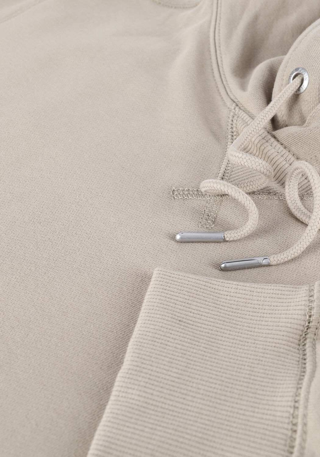 Beige CALVIN KLEIN Sweatshirt MONOGRAM SLEEVE BADGE HOODIE - large