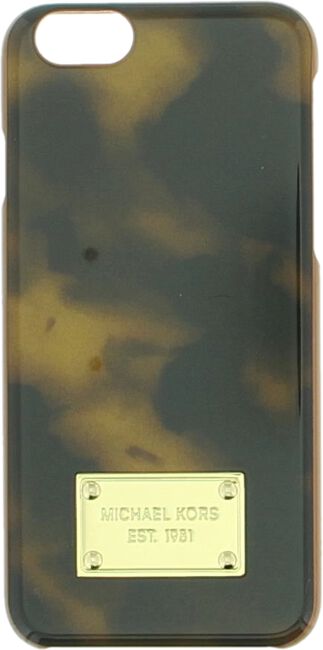 Cognacfarbene MICHAEL KORS Handy-Schutzhülle PHN COVR 6 LETTERS - large