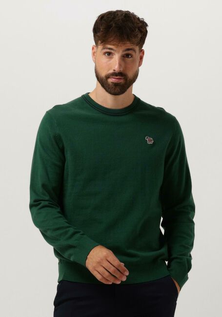 Grüne PS PAUL SMITH Pullover MENS SWEATER CREW NECK ZEB BAD - large