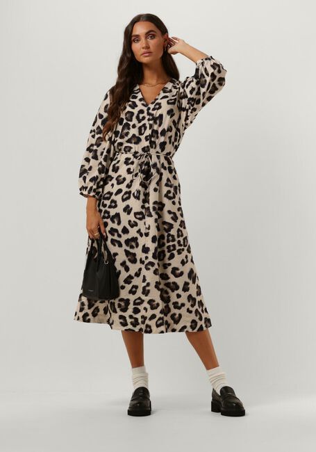 Beige MSCH COPENHAGEN Midikleid MSCHMANISA TAILA 3 4 DRESS AOP - large