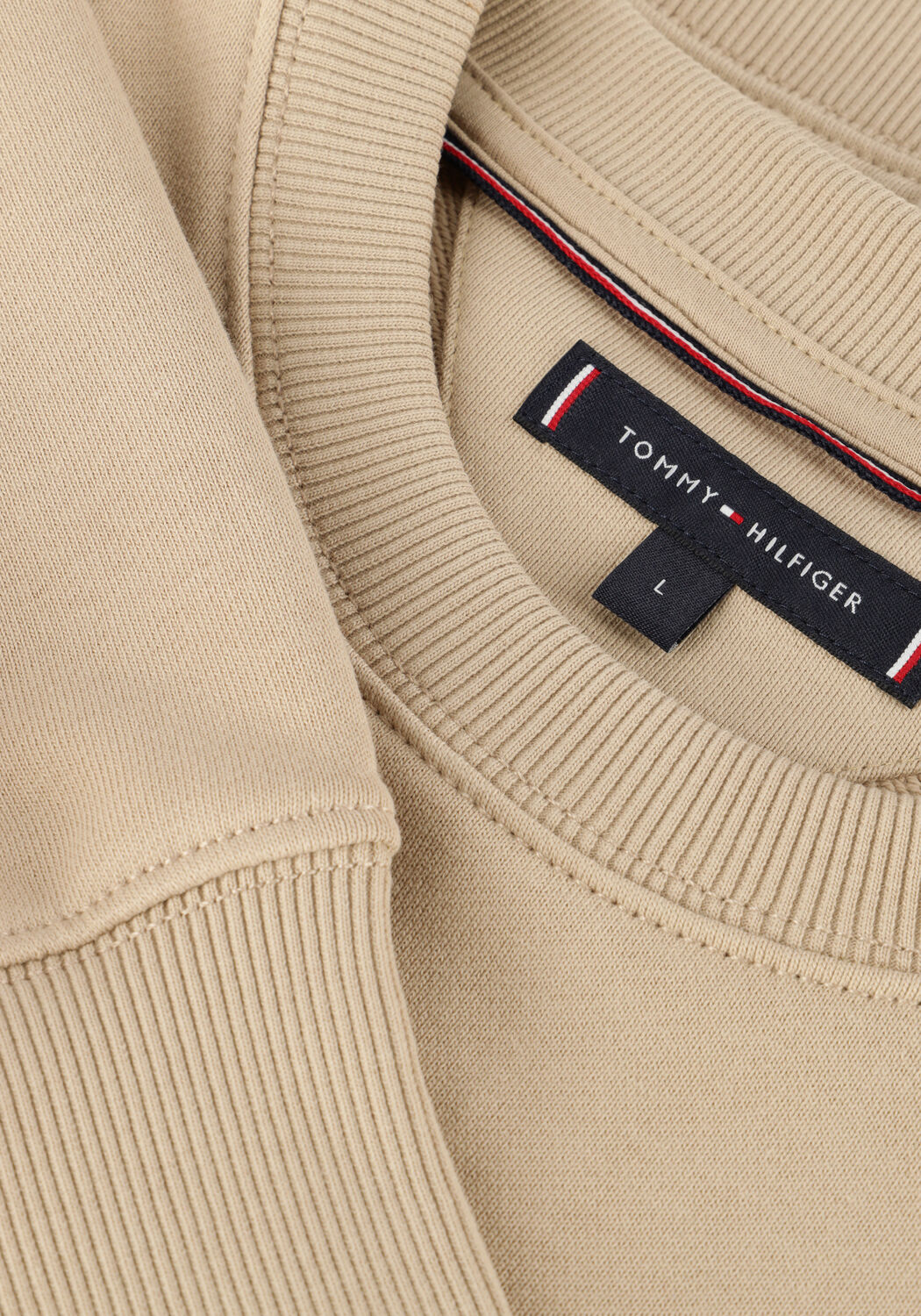 Khaki TOMMY HILFIGER Pullover ESSENTIAL TERRY CREWNECK - large