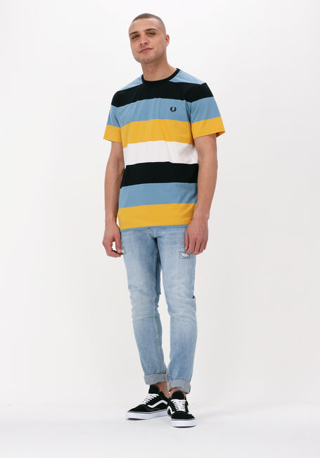 Dunkelblau FRED PERRY T-shirt BOLD STRIPE T-SHIRT - large
