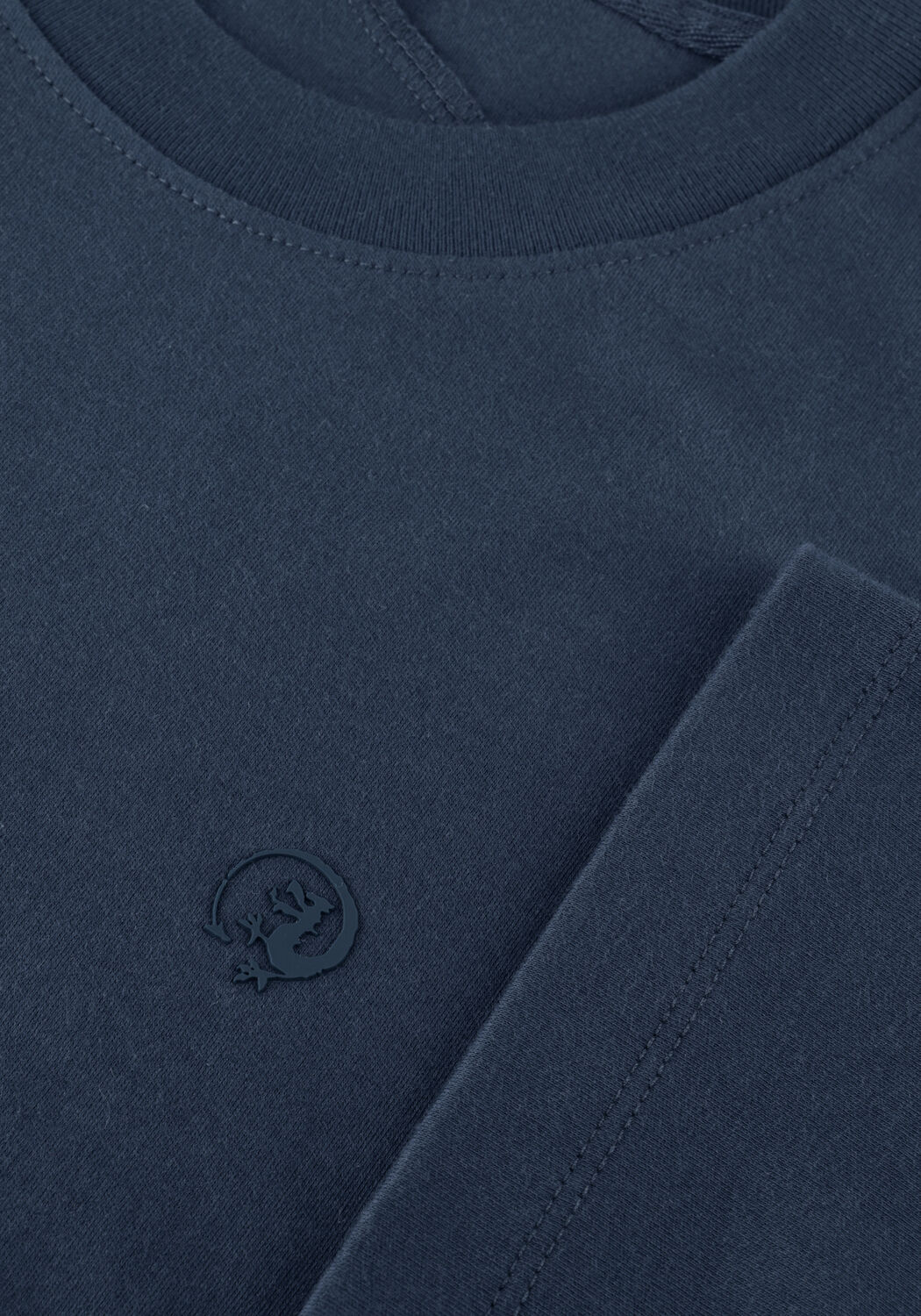 Dunkelblau CAST IRON T-shirt REGULAR FIT INTERLOCK - large