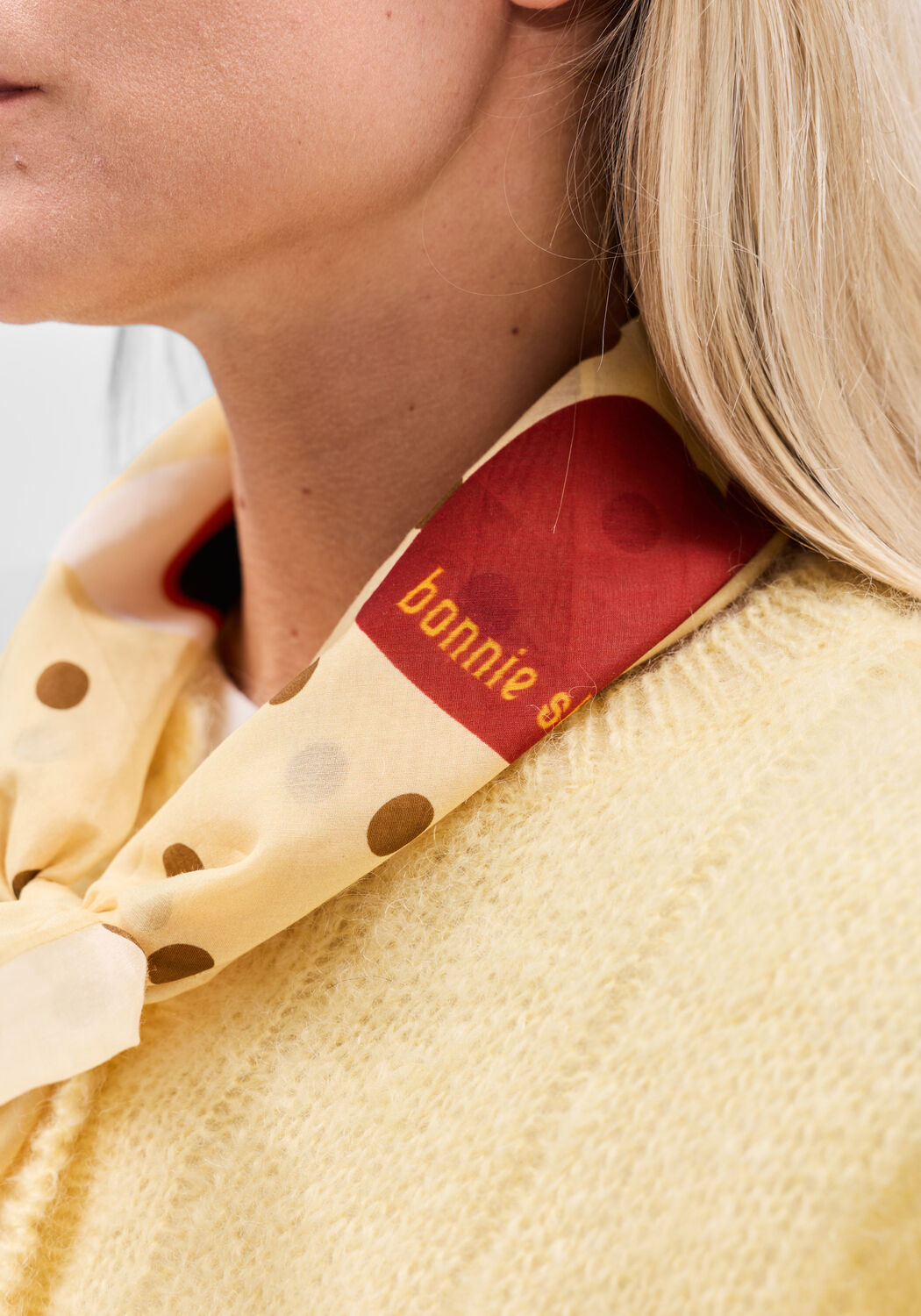 Creme BONNIE STUDIOS Schal POLKA DOT SCARF - large