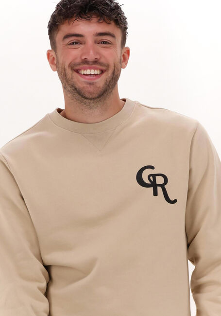 Sand COLOURFUL REBEL Sweatshirt CR SUN BASIC SLIT SWEAT - large