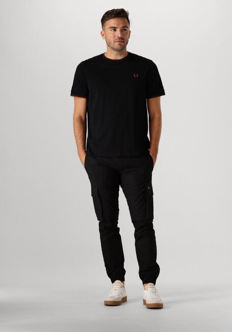 Schwarze FRED PERRY T-shirt TWIN TIPPED T-SHIRT - large