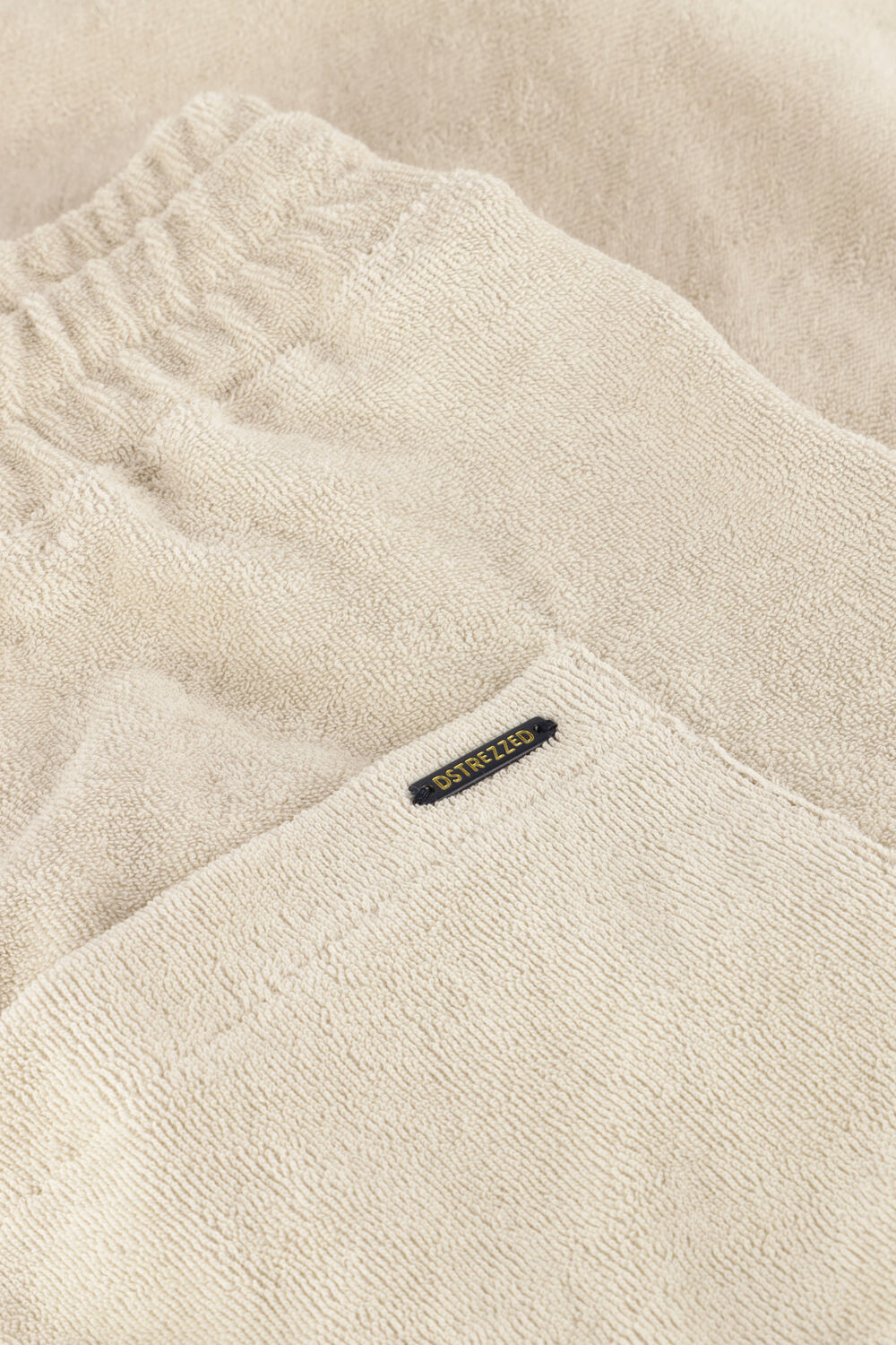 Beige DSTREZZED Kurze Hose LOGAN TOWELLING SHORTS - large