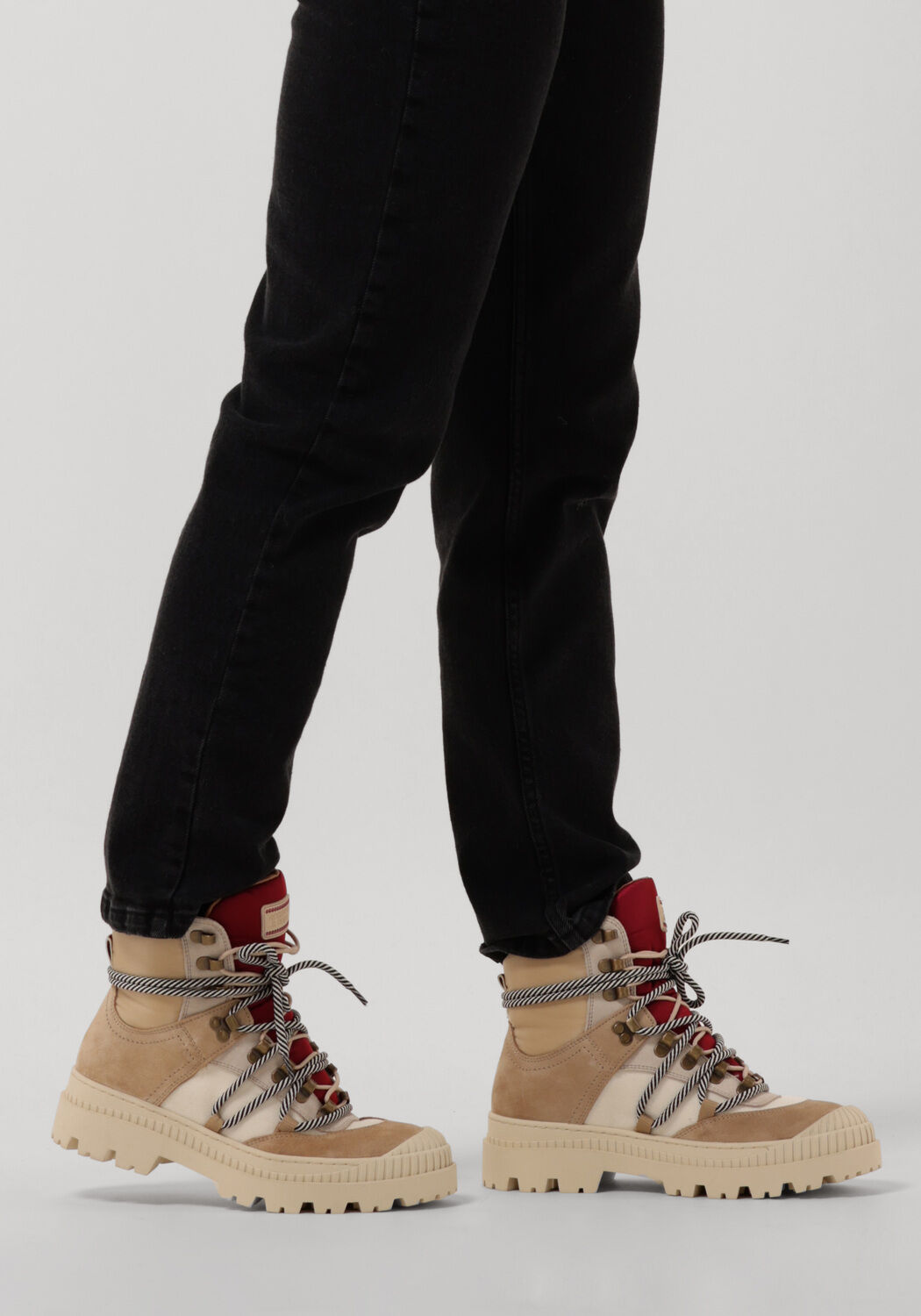 Beige SCOTCH & SODA Schn&uuml;rboots CONNI MID - large