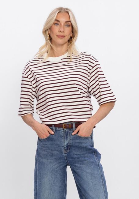Rote CATWALK JUNKIE Tops & T-shirts LOOSE FIT STRIPED TSHIRT - large