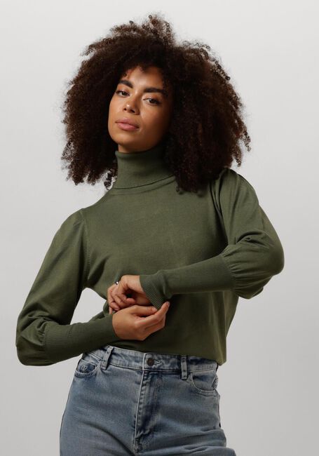 Grüne NOTRE-V Rollkragenpullover BASIC KNIT BLOUSE - large