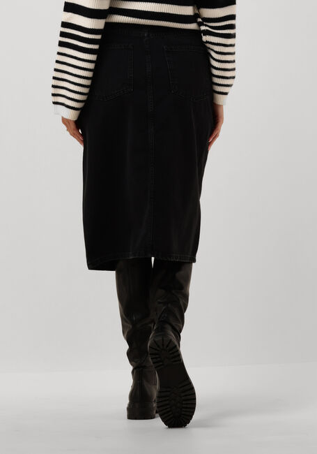 Schwarze OBJECT Midirock OBJHARLOW MIDI DENIM SKIRT - large