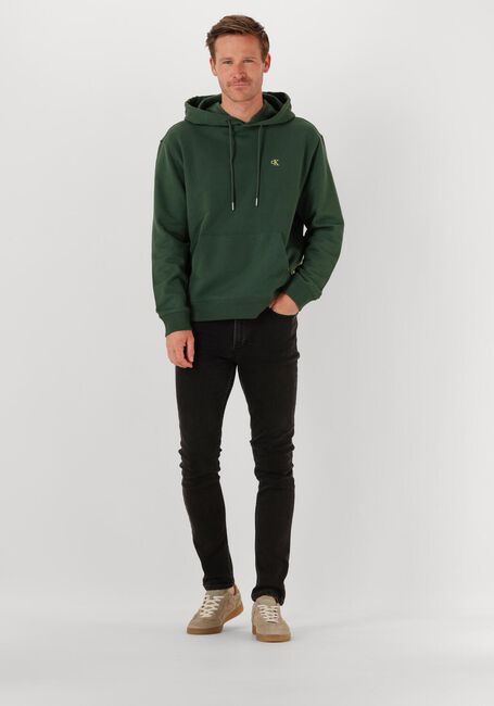 Dunkelgrün CALVIN KLEIN Sweatshirt LS EU 350TERRY MONOGRAM HOODIE - large
