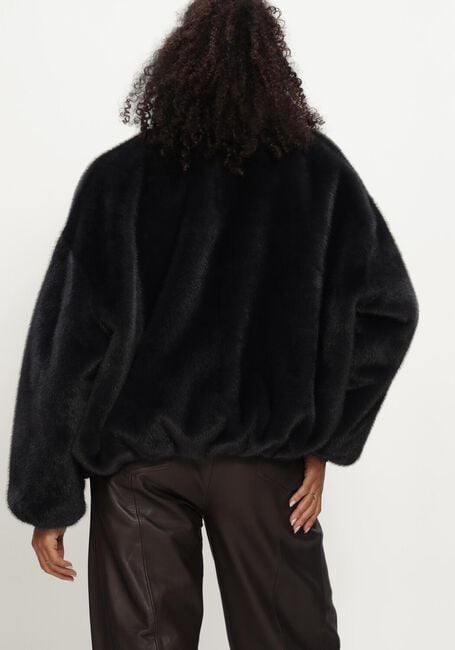 Schwarze STUDIO AR Fake-Fur-Jack ETTA FAUX MIN - large