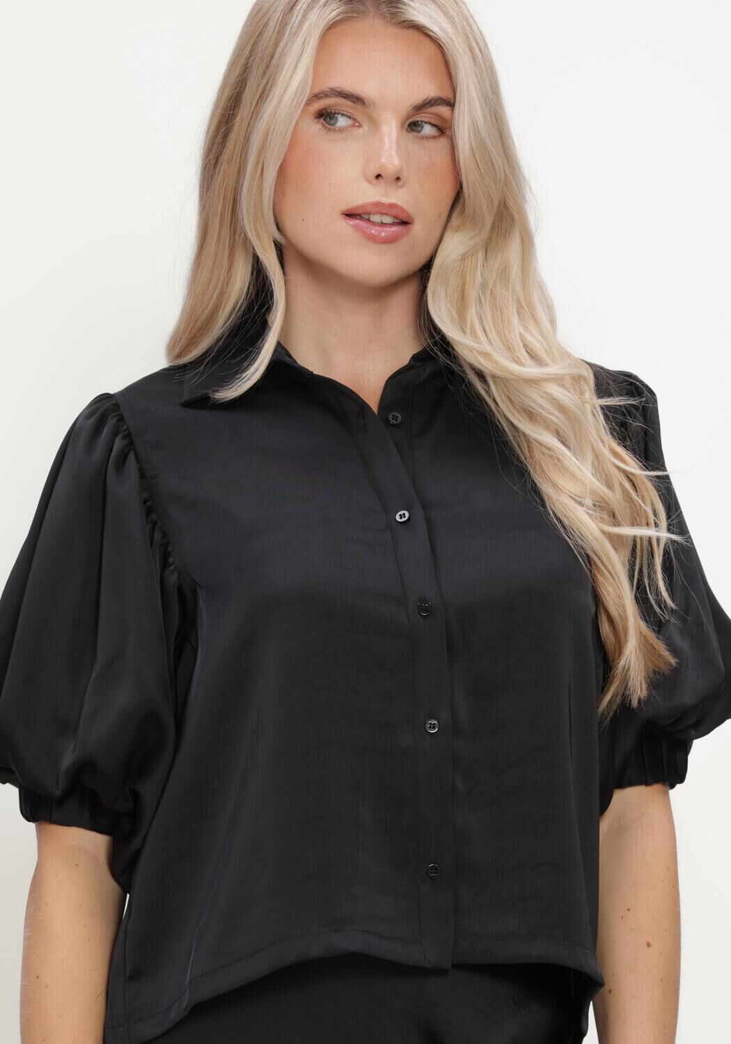 Schwarze NOTRE-V Blusen NV-INKA - large