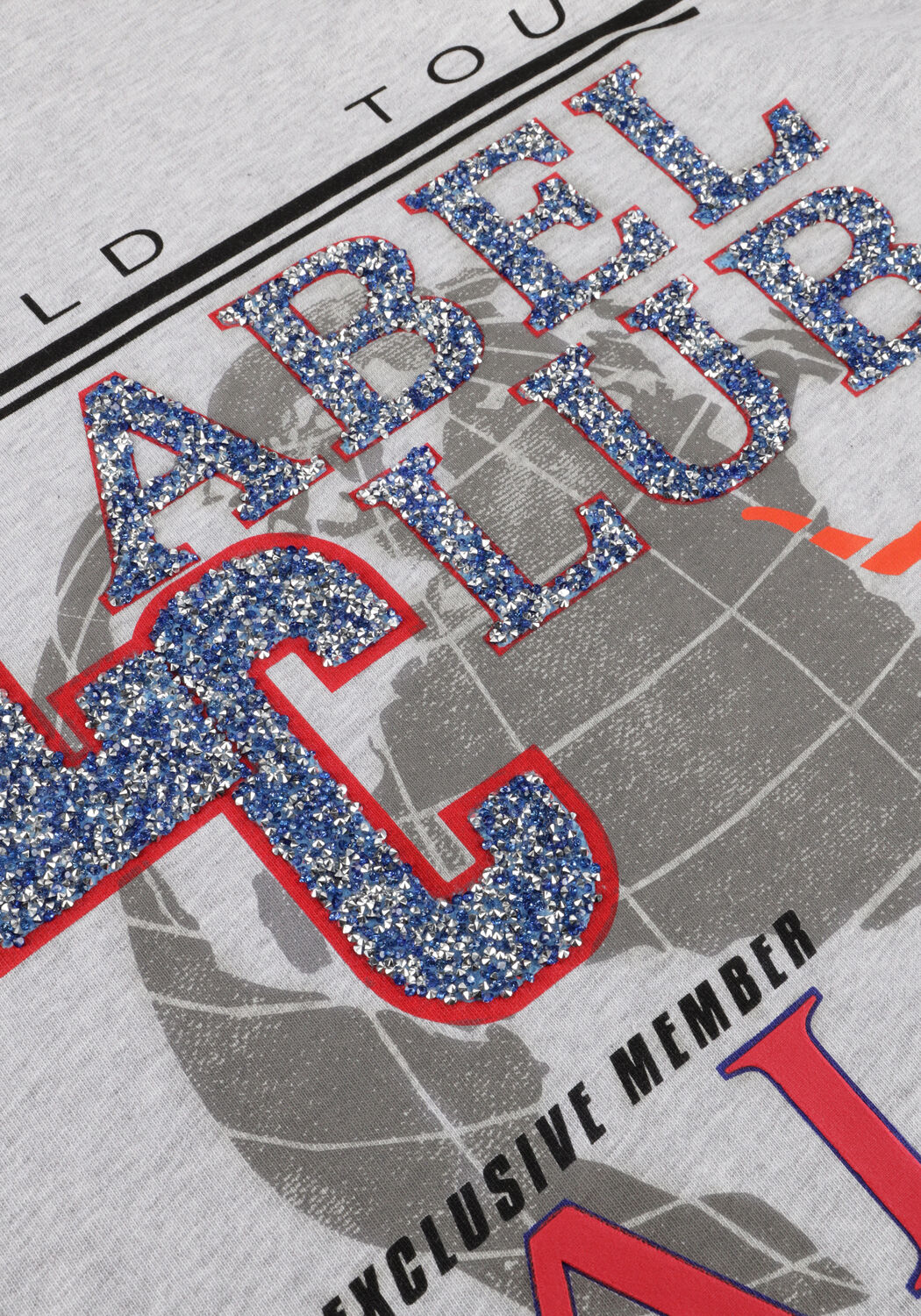 Hellgrau ALIX THE LABEL Top LADIES KNITTED FANCY PRINT LONGSLEEVE T-SHIRT - large