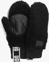 Schwarze UGG Handschuhe SHERPA MITTEN LOGO TAPE - medium