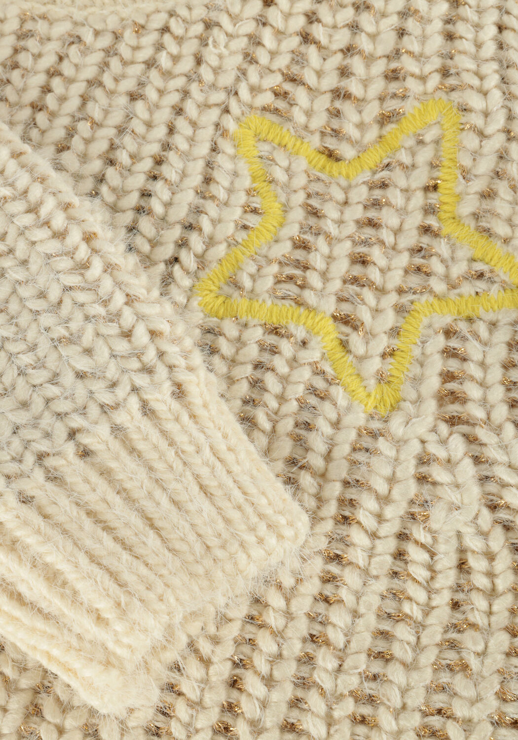 Beige LIKE FLO Pullover DONYA KNITTED SWEATER - large