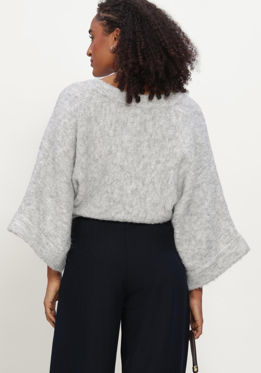 Graue AIMEE THE LABEL Pullover & Cardigans CLIPPOW6 KNITTED SWEATER - large