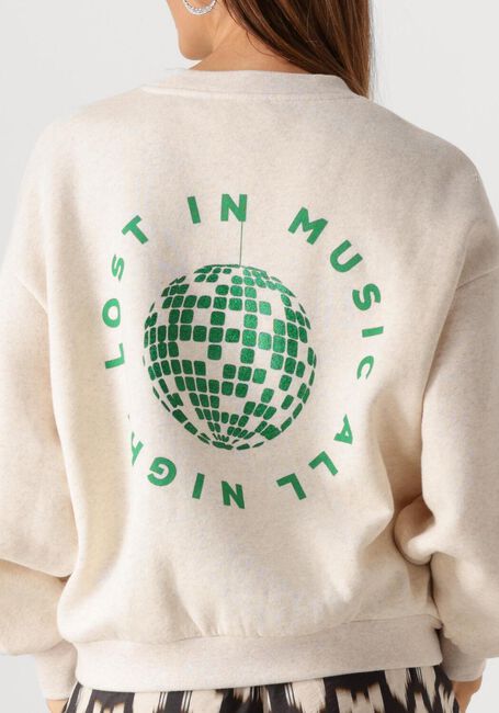 Beige BY-BAR Sweatshirt BIBI DISCO SWEATER - large