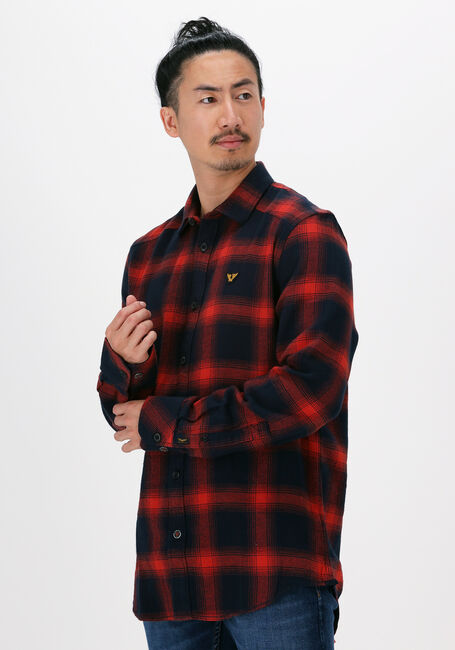 Rote PME LEGEND Casual-Oberhemd LONG SLEEVE SHIRT TWILL CHECK - large