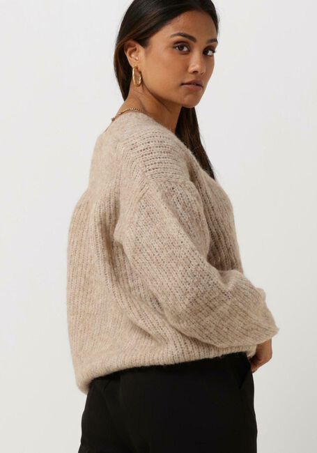 Beige NEO NOIR Pullover COFO FLUFFY KNIT BLOUSE - large