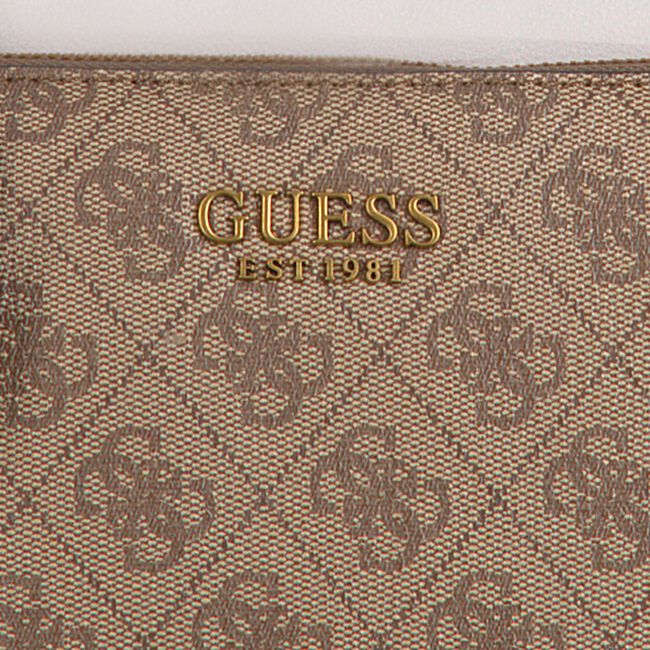 Braune GUESS Umhängetasche MIKA DOUBLE POUCH CROSSBODY - large