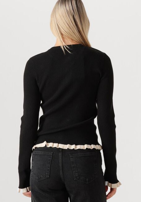 Schwarze Y.A.S. Strickjacke YASFLOMA LS KNIT PULLOVER - large