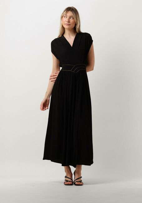 Schwarze LOUIZON Maxikleid YACINTHE - large