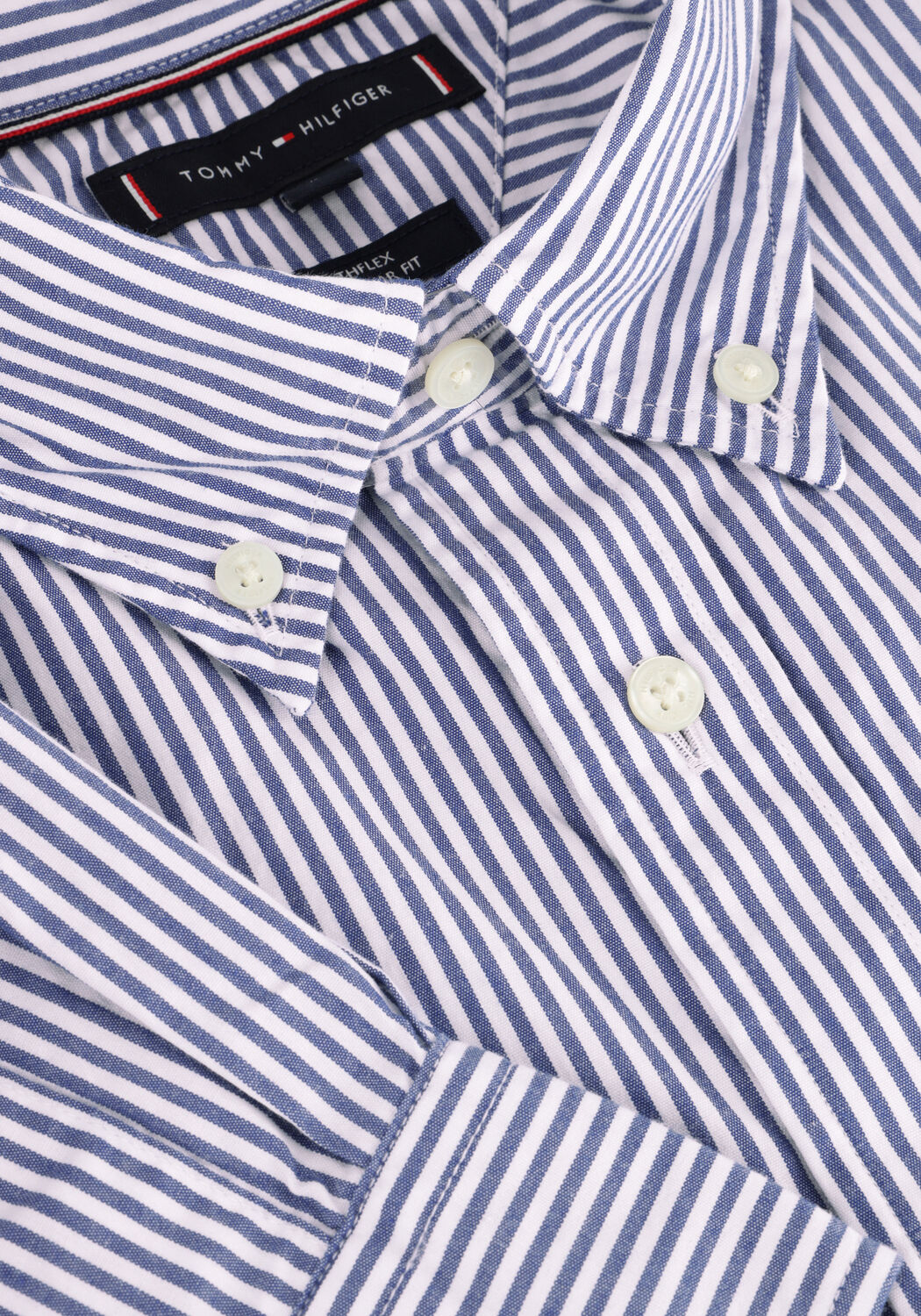 Blaue TOMMY HILFIGER Klassisches Oberhemd FLEX POPLIN CLASSIC - large