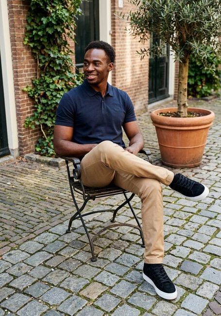 Dunkelblau BOSS BLACK Polo-Shirt PALLAS - large