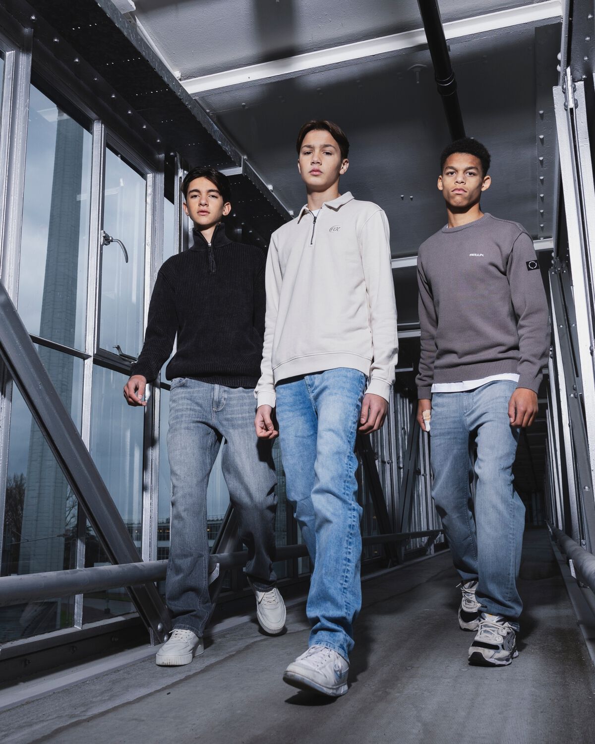 Ecru RELLIX Polo-Shirt SWEATER RELLIX ZIP POLO - large