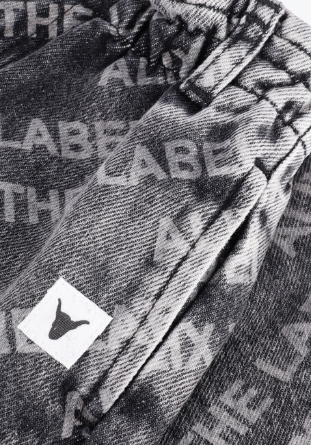 Graue ALIX MINI Mom jeans TEENS WOVEN TEXT DENIM PANTS - large